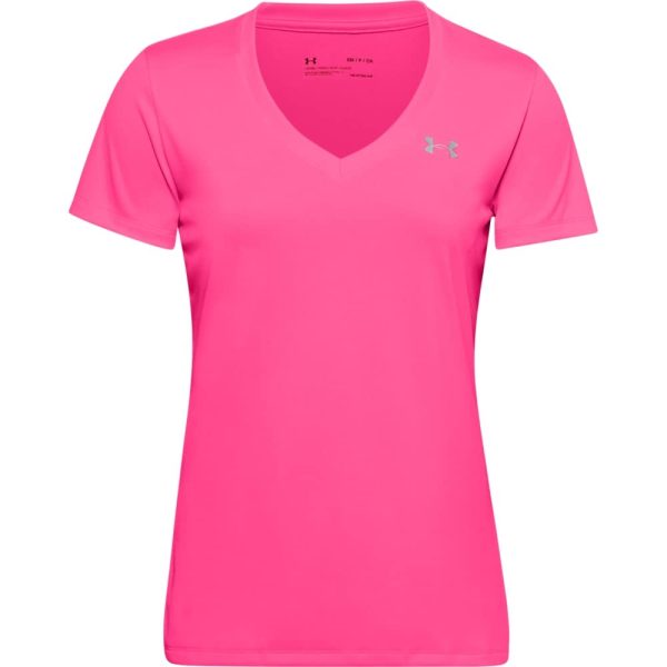 Womens Tech V-Neck Twist Short-Sleeve T-Shirt