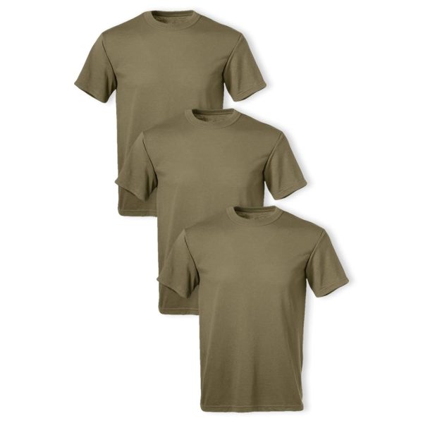 Men's 3 Pack - USA Poly/Cotton Military Tee