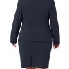 Plus Size Blazer and Skirt Suit Sets for Women 2 Piece Outfits Business Casual Suit Sets