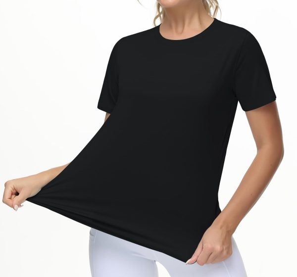 Women's Workout Short Sleeve Breathable T-Shirts Athletic Yoga Tee Tops