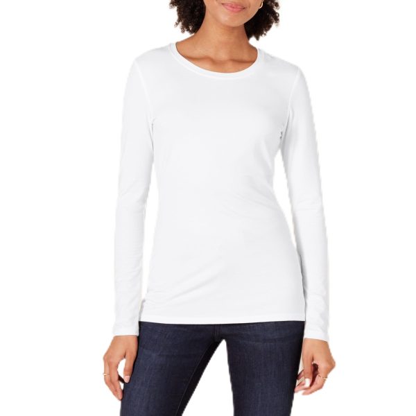 Women's Regular-Fit Long-Sleeve Crewneck T-Shirt (Available in Plus Size)
