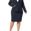 Plus Size Blazer and Skirt Suit Sets for Women 2 Piece Outfits Business Casual Suit Sets