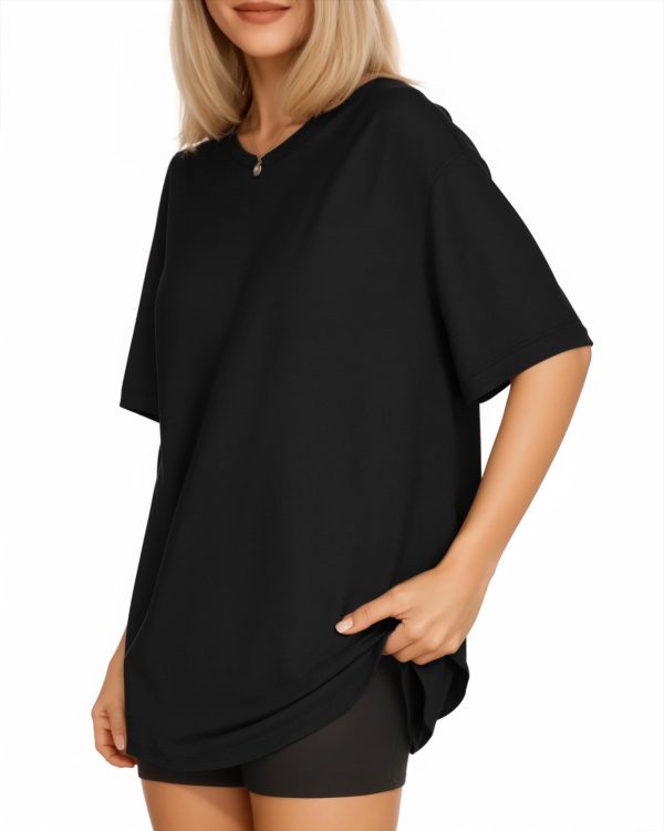 Women's Oversized T Shirts Short Sleeve Crewneck Loose Fit Tops Summer Basic Tee
