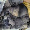 Women's Y2k High Waist Plaid Patchwork Asymmetrical Hem A Line Mini Denim Skirt