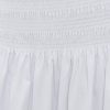 Women's Smocked-Waist Poplin Midi Skirt