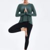 Women's Long Sleeve Workout Shirts Moisture-Wicking Loose Fit Athletic Running Yoga Tops with Thumb Hole