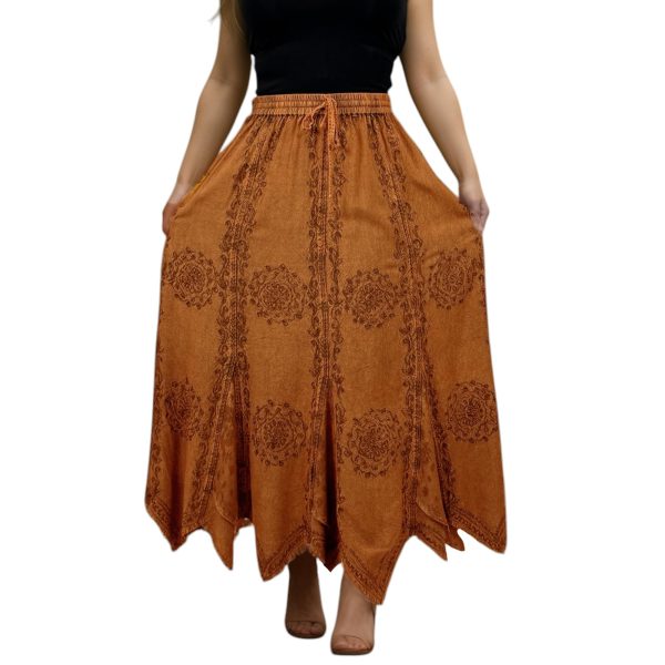 2025 Spring Bohemian Skirts for Women - Embroidered Women's Maxi Skirts