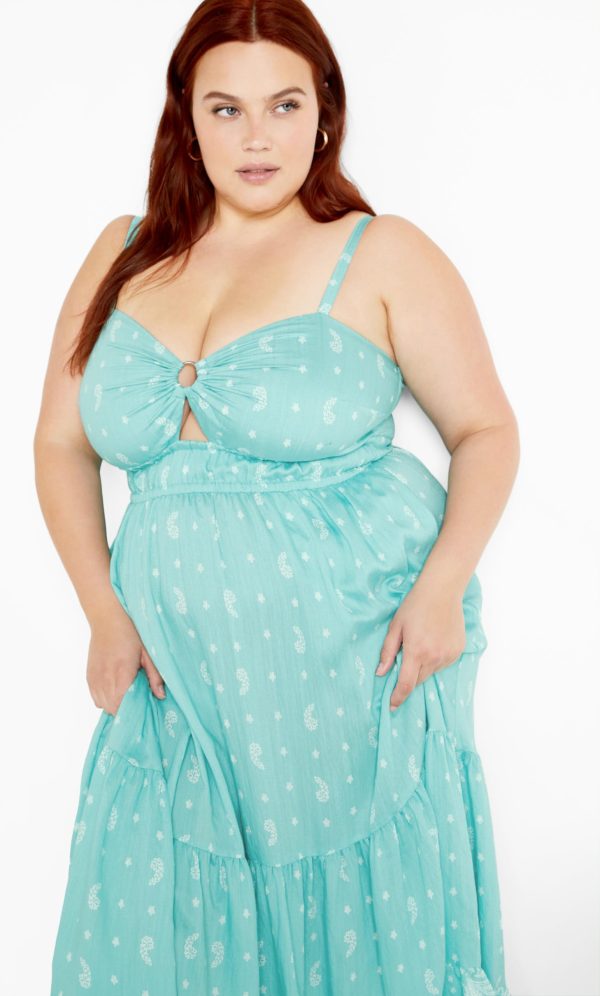 Women's Apparel Women's Plus Size Harlow Border Maxi Dress