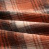 Long Plaid Wool Skirt for Womens Winter Fall Warm High Elastic Waist A line Flared Pleated Wool Tartan Skirts