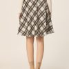 Women's Easter Plaids Vintage Tartan Elastic Waist Knee Length A-Line Skirt