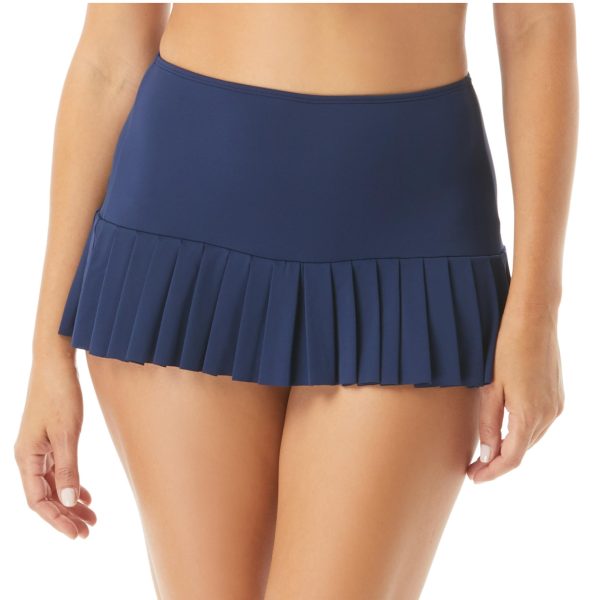 Sophie Pleated Skirted Swim Bottom — Sporty Skirt with Attached Bikini