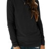 Womens T Shirts Long Sleeve Crew Neck Shirts Basic Tee Tops Blouse
