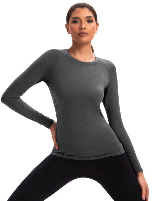 5 Pack Women's Compression Shirt Long Sleeve Workout Tops Athletic Baselayer Quick Dry Gym Yoga Running T-Shirt