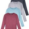 4 Pack: Women's UPF 50+ Quick Dry Fit Sun Shirts Long Sleeve UV SPF Hiking Top Outdoor (Available in Plus)