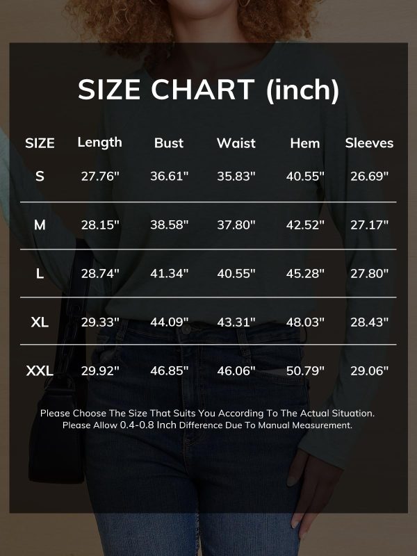 Long Sleeve Shirts for Women Fall Outfit 2025 Fashion Casual T Shirt Round Neck Basic Loose Tunic Tops