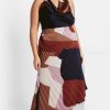 Women's Plus Size Skirt-Amaya Asymmetrical Harmonica Pleat Print