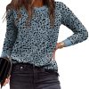 Womens Crewneck Long Sleeve Tops Casual Polka Dots Tops Summer Fall 2025 Tshirts Shirts