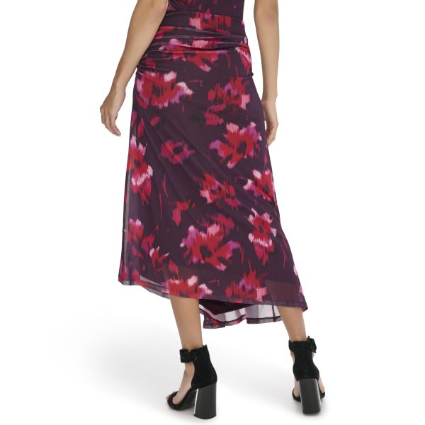 Women's Printed Angle Hem Skirt