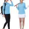 Women's Polo Shirts Long Sleeve Golf T Shirt Quick Dry UPF 50+ Sun Protection Lightweight Athletic Tennis Shirts
