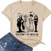 Halloween Ghoul Gang T-Shirt Women Vintage Goth Queen Graphic Tee Horror Movies Tshirt Short Sleeve Fall Tops