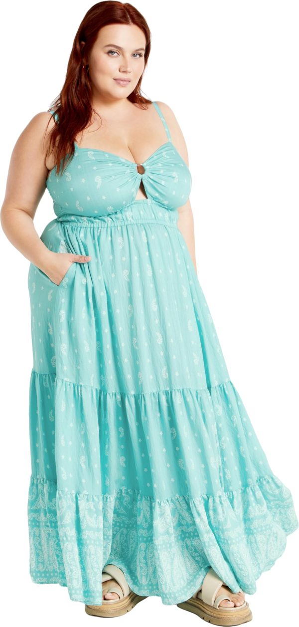 Women's Apparel Women's Plus Size Harlow Border Maxi Dress