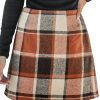 Women High Waist Plaid Skirt Bodycon Pencil Mini Skirts