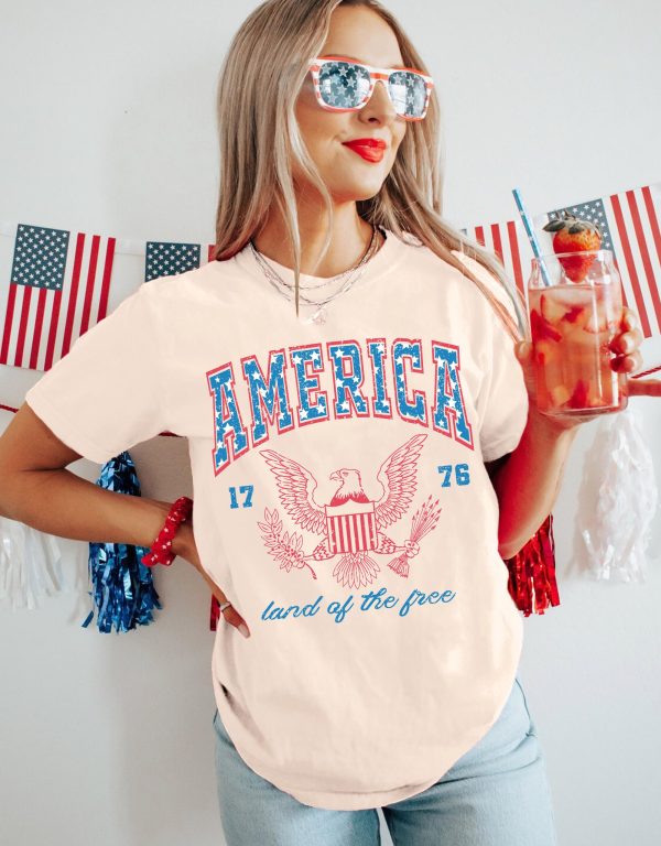 Women 4th of July 1776 Graphic Oversized T-Shirts Shirt Short Sleeve Patriotic Casual Tee Tops