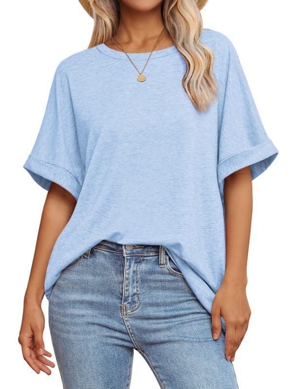 Womens Oversized T Shirts Summer Tops Spring Casual Loose Fit Workout Short Sleeve 2025 Beach Vacation