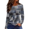 Long Sleeve Shirts for Women 2025 Crew Neck Casual Womens Fall Tops Loose Fit Tunic Tops