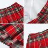 Women's Girls A-Line Long Pleated High Waist Fashion Skirt, School Uniform Cosplay