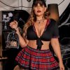 Sexy Plus Size Lingerie Set for Women Sexy School Girl Halloween Costumes Cosplay Lingerie with Mini Skirt