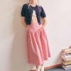 Gingham Long Skirts for Women Maxi Plaid Skirt A Line High Waist Summer Skirts Casual Trendy 2025