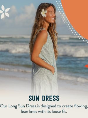Sun Dress Long - Loose Fit Casual Wear, Fun for Beach and Travel