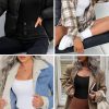 2 Pack Women's Scoop Neck Tops Long Sleeve Slim Fit T Shirt Thermal Shirts Basic Tight Tee XS-XXL
