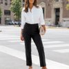 Women's Two Piece Sets Pants Suits Dressy Business Casual Outfits Professional Blazer Pantsuits Set Work Office