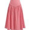 Gingham Long Skirts for Women Maxi Plaid Skirt A Line High Waist Summer Skirts Casual Trendy 2025