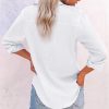 Womens Button Down Shirts Cotton Dress Shirts Oxford Shirts Long Sleeve Work Blouses Collared Tops Tunics with Pocket