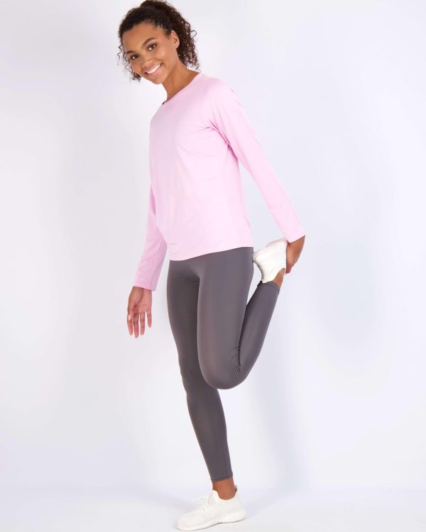 4 Pack: Women's Dry-Fit Tech Stretch Long-Sleeve Athletic Workout T-Shirt (Available in Plus Size)