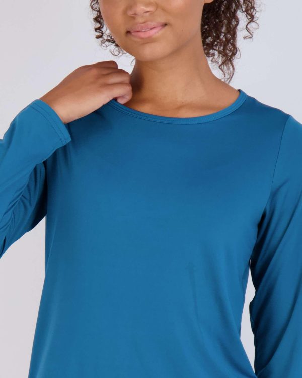 4 Pack: Women's Dry-Fit Tech Stretch Long-Sleeve Athletic Workout T-Shirt (Available in Plus Size)