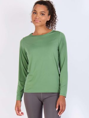 4 Pack: Women's Dry-Fit Tech Stretch Long-Sleeve Athletic Workout T-Shirt (Available in Plus Size)