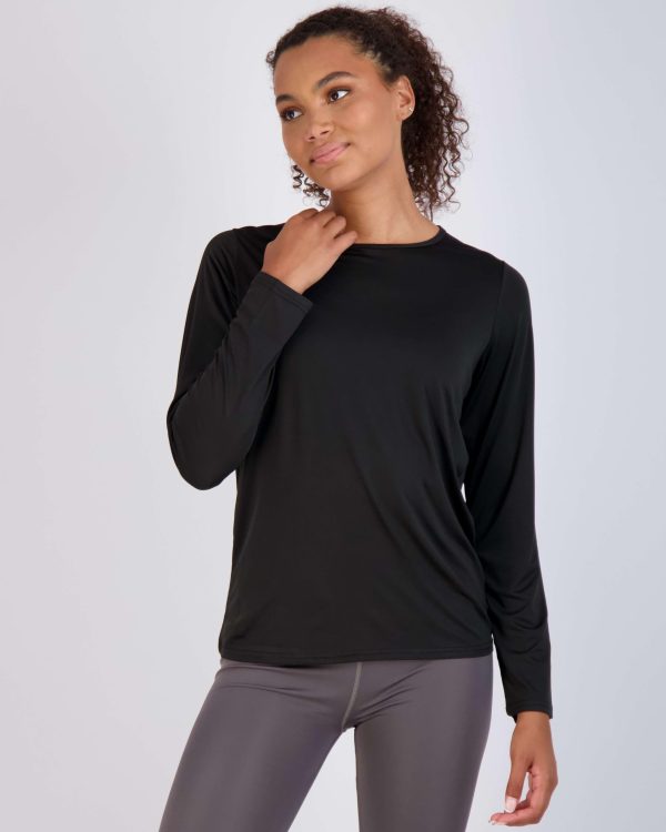 4 Pack: Women's Dry-Fit Tech Stretch Long-Sleeve Athletic Workout T-Shirt (Available in Plus Size)