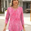 3/4 Length Sleeve Womens Tops Keyhole Crewneck Shirts Business Dressy Casual Tunic Blouses Summer Basic Tees