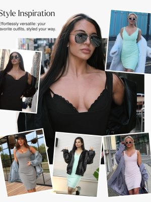 Cocktail Dresses for Women - Lace Layered Bra Summer Midi Modal Shapewear Dress Party Outfits